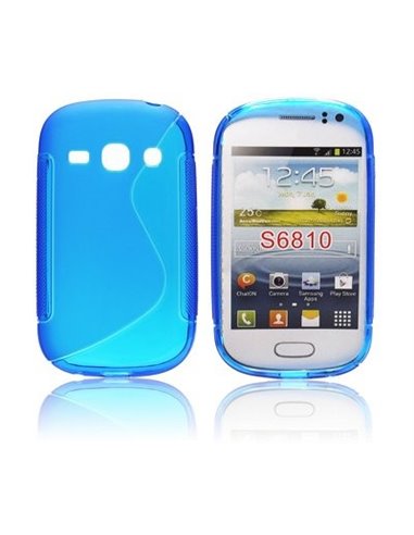 CUSTODIA GEL TPU SILICONE DOUBLE per SAMSUNG S6810 GALAXY FAME, S6812 GALAXY FAME DUOS COLORE BLU