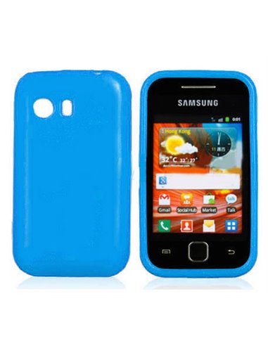 CUSTODIA GEL TPU SILICONE LUCIDA per SAMSUNG S5360 GALAXY Y, S5369 GALAXY Y COLORE BLU