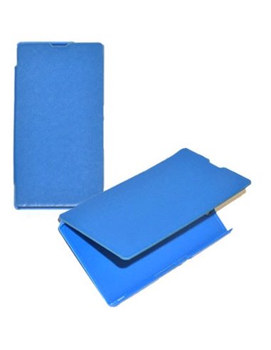 CUSTODIA ORIZZONTALE FLIP COVER per SONY XPERIA E, C1504, C1505, C1604, C1605 COLORE AZZURRO