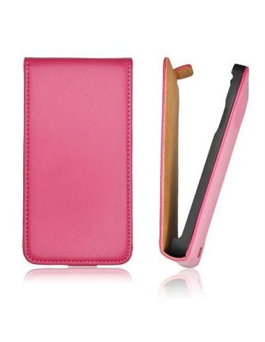 CUSTODIA VERTICALE SLIM FLIP PELLE per HUAWEI ASCEND P6 COLORE ROSA