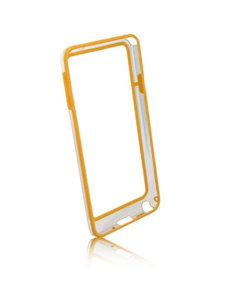 CUSTODIA BUMPER GEL TPU SILICONE SEMI-RIGIDO per SAMSUNG GALAXY NOTE 3, N9000, N9002, N9005 GIALLO-TRASPARENTE-GIALLO