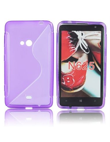 CUSTODIA GEL TPU SILICONE DOUBLE per NOKIA LUMIA 625 COLORE VIOLA