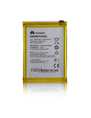 BATTERIA ORIGINALE HUAWEI HB496791EBC per ASCEND MATE, MT1-U06 3900 mAh LI-ION BULK