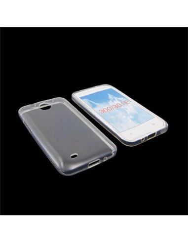 CUSTODIA GEL TPU SILICONE SEMI-RIGIDA per HTC DESIRE 300 COLORE BIANCO