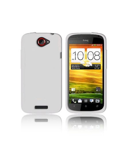 CUSTODIA GEL TPU SILICONE LUCIDA per HTC ONE SV COLORE BIANCO