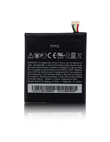 BATTERIA ORIGINALE HTC BJ40100 per ONE S, VILLE, VILLE C, Z520E, Z560E 1650 mAh LI-ION BULK