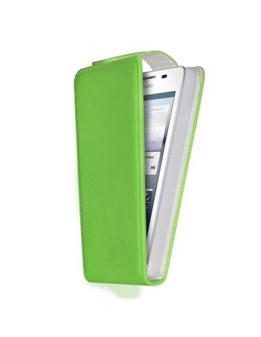 CUSTODIA FLIP VERTICALE PELLE per HUAWEI ASCEND G510, U8951 COLORE VERDE