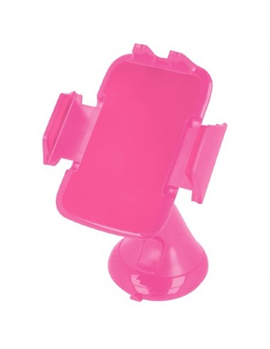 SUPPORTO AUTO UNIVERSALE A VENTOSA APERTURA DA 5 A 10 CM COLORE ROSA