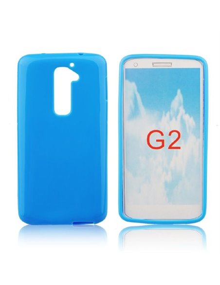 CUSTODIA GEL TPU SILICONE LUCIDA per LG OPTIMUS G2, D802, D802TA, D803 COLORE BLU