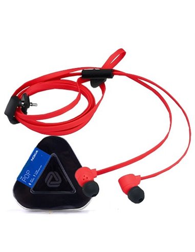 AURICOLARI COLOUD POP per NOKIA LUMIA 1020, LUMIA 925 JACK 3,5mm CON MICROFONO E TASTO MULTI-FUNZIONE COLORE ROSSO WH-510 BLISTE