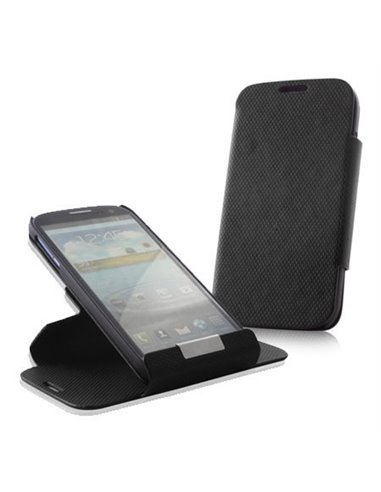 CUSTODIA FLIP ORIZZONTALE GIREVOLE per SAMSUNG I9100 GALAXY S2, I9105 CON STAND COLORE NERO FANTASIA SWING GOMMATA