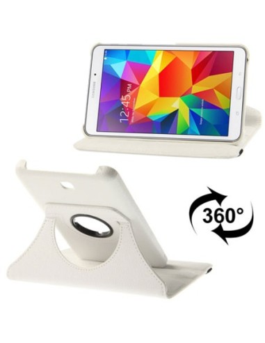 CUSTODIA BOOK PELLE GIREVOLE per SAMSUNG GALAXY TAB 4 7.0, SM-T230, 7' POLLICI CON STAND E CHIUSURA ELASTICO COLORE BIANCO