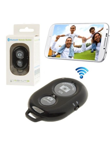 TELECOMANDO BLUETOOTH AUTOSCATTO FOTOCAMERA PER ANDROID E IOS FINO A 10MT COLORE NERO SEGUE COMPATIBILITA'...