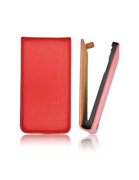 CUSTODIA FLIP VERTICALE SLIM PELLE per NOKIA X, X+ COLORE ROSSO