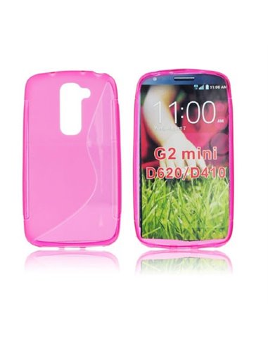 CUSTODIA GEL TPU SILICONE DOUBLE per LG G2 MINI COLORE ROSA