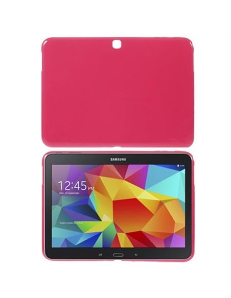 CUSTODIA GEL TPU SILICONE LUCIDO per SAMSUNG GALAXY TAB 4 10.1, SM-T530 COLORE ROSA