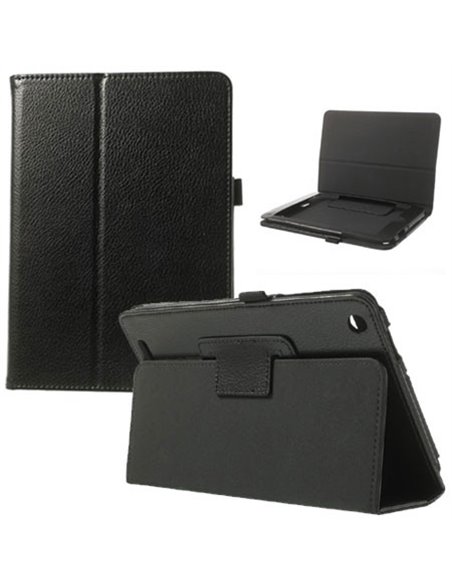 CUSTODIA BOOK ORIZZONTALE PELLE per ACER ICONIA A1-830 7.9, 7,9' POLLICI CON STAND E PORTA PENNA COLORE NERO