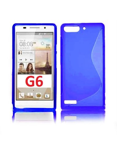 CUSTODIA GEL TPU SILICONE DOUBLE per HUAWEI ASCEND G6 COLORE BLU (NO G6 4G)