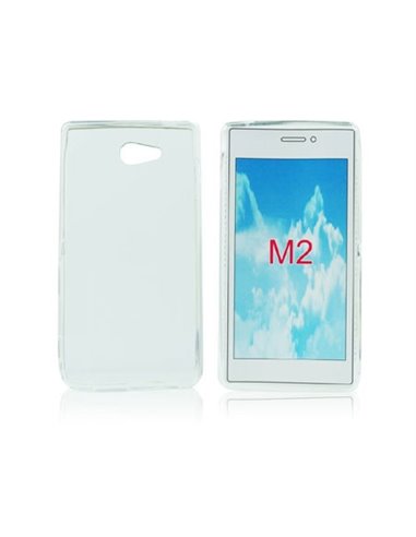 CUSTODIA GEL TPU SILICONE per SONY XPERIA M2 COLORE BIANCO