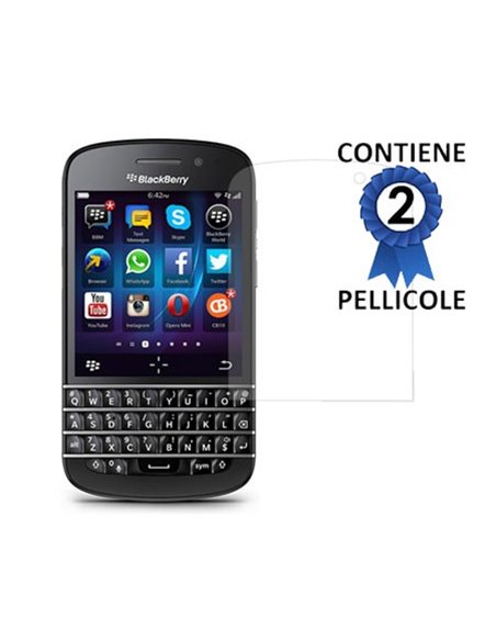 PELLICOLA PROTEGGI DISPLAY per BLACKBERRY CLASSIC Q20 CONFEZIONE 2 PEZZI