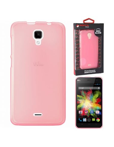 CUSTODIA GEL TPU SILICONE per WIKO BLOOM COLORE ROSA ALTA QUALITA' MOCCA BLISTER