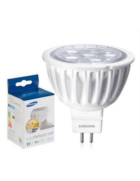 LAMPADINA A LED ORIGINALE SAMSUNG ATTACCO GU5.3 EQUIVALENTE 20W, 2700Â° K, ANGOLO 40Â° DURATA 15.000 ORE SI-M8W04SAD0EU BLISTER