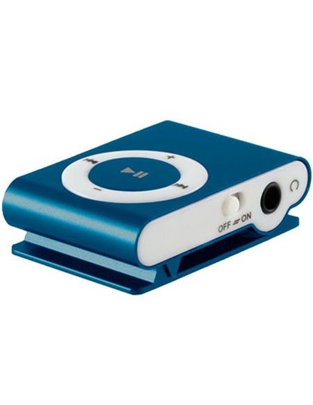 MINI LETTORE MP3 CON CLIP, SLOT MICRO SD E USCITA MICRO USB COLORE BLU