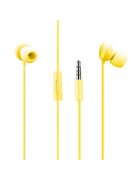 AURICOLARE STEREO ORIGINALE NOKIA WH-208 per LUMIA 1320, LUMIA 2520 JACK 3,5mm COLORE GIALLO BULK SEGUE COMPATIBILITA'..