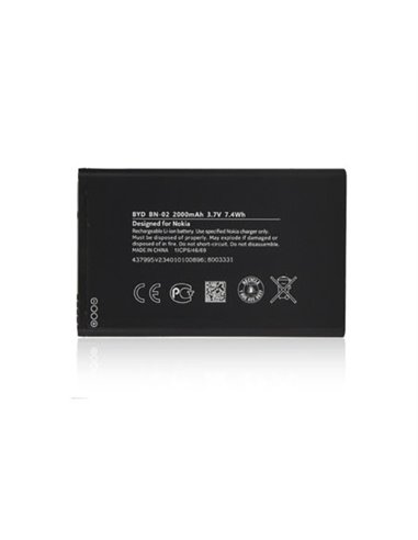 BATTERIA ORIGINALE NOKIA BN-02 per NOKIA XL, NOKIA XL DUAL SIM 2000 mAh LI-ION BULK